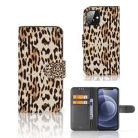 Apple iPhone 12 Mini | Telefoonhoesje | Met pasjeshouder | Leopard