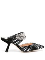 Nicholas Kirkwood mules Monstera 70 mm en laine - Noir