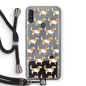 Doggy: Samsung Galaxy A11 Transparant Hoesje met koord
