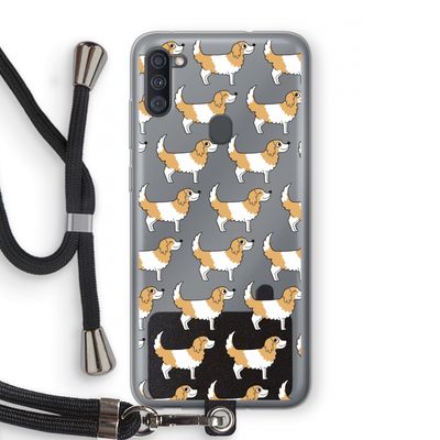 Doggy: Samsung Galaxy A11 Transparant Hoesje met koord