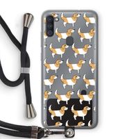 Doggy: Samsung Galaxy A11 Transparant Hoesje met koord