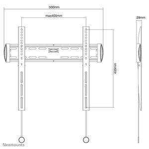 Neomounts NM-W340BLACK wandsteun voor flatscreen