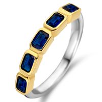 TI SENTO-Milano 12274BY Ring zilver-kleursteen goud- en zilverkleurig-blauw