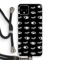 Eye pattern #3: Pixel 4 Transparant Hoesje met koord