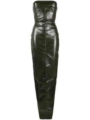 Rick Owens robe-bustier longue à fronces - Vert