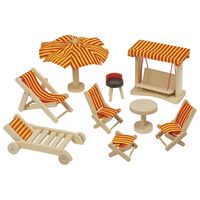 Goki Garden furniture Tuinset voor poppenhuizen