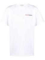 Alexander McQueen t-shirt en coton à logo brodé - Blanc - thumbnail