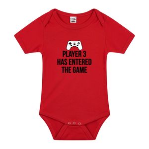 Player 3 entered cadeau baby rompertje rood jongen/meisje