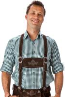 Groen witte ruit bloes