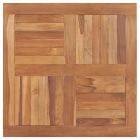 Tafelblad vierkant 80x80x2,5 cm massief teakhout