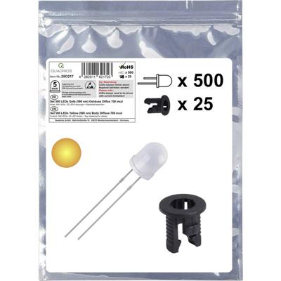 Quadrios 25O217 LED-assortiment Geel Rond 5 mm 700 mcd 20 mA 2.0 V