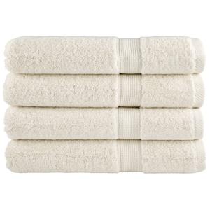 VidaXL Handdoeken solund 4 st 600 g/m² 100x200 cm crèmekleurig