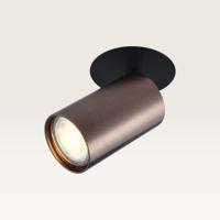 Plafondspot Carden bronzo scuro - Diameter 56mm - Cilinder - GU10-fitting - IP20 voor binnen - Brons - Met doorlusbedrading