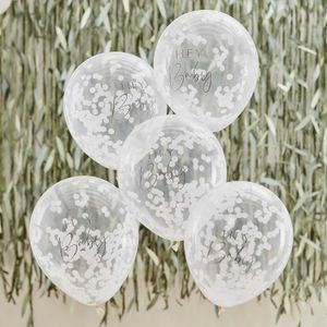 Confetti Ballonnen &apos;&apos;Hey Baby&apos;&apos;