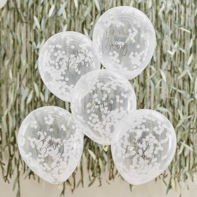 Confetti Ballonnen &apos;&apos;Hey Baby&apos;&apos;