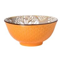 Schaaltje Alise groot - oranje/groen - ø15.5x7 cm Schaaltje Alise groot - oranje/groen - ø15.5x7 cm