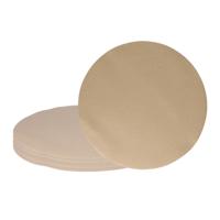 Wicotex Placemats Uni - 8x - taupe - rond 38 cm - anti slip laag - Teflon coating toplaag