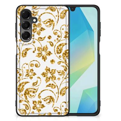 Samsung Galaxy A16 5G/4G Bloemen Hoesje Gouden Bloemen