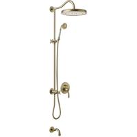 Regendouche set Tres Clasic | Inbouw | Mengkraan | 3-weg | Vintage | Messing oud