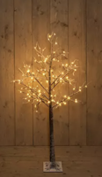 Led Birch Tree Brown With Snow 120L/130Cm Led Classic Warm - - Annas collection