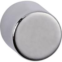 Maul Neodymium magneet (Ø x h) 10 mm x 10 mm Cilinder Zilver 4 stuk(s) 6166896