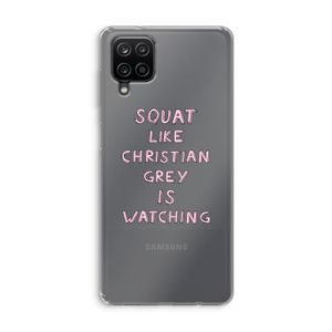 Christian Grey: Samsung Galaxy A12 Transparant Hoesje