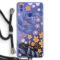 Flowers with blue leaves: Honor Note 10 Transparant Hoesje met koord