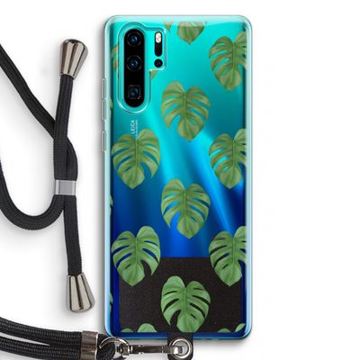 Monstera leaves: Huawei P30 Pro Transparant Hoesje met koord
