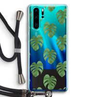 Monstera leaves: Huawei P30 Pro Transparant Hoesje met koord
