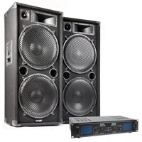 MAX Complete 2000W Speakerset MAX215 met Versterker - thumbnail