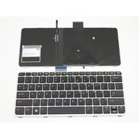 Notebook keyboard for HP EliteBook Folio 1020 G1 with silver frame - thumbnail