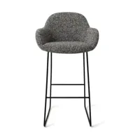 Jesper Home Kushi barkruk H75 Skyfall slide black