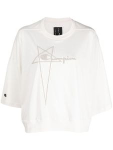 Rick Owens X Champion t-shirt en coton à logo brodé - Tons neutres