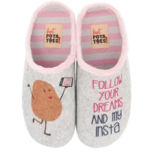 Hot Potatoes Pantoffels Kontich 61031 Grijs maat
