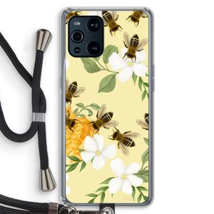 No flowers without bees: Oppo Find X3 Pro Transparant Hoesje met koord