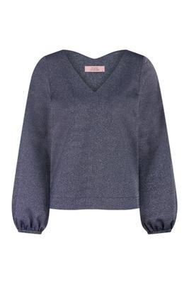 Claudina sparkle top - dark blue/silver - 13327