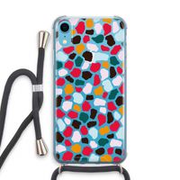 Colored Giraffe: iPhone XR Transparant Hoesje met koord