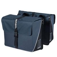 Dubbele fietstas Basil Forte 35 liter 41 x 15 x 34 cm - marineblauw / zwart
