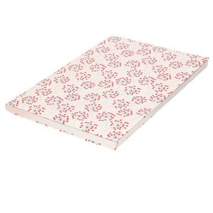 3x Rood/wit kaftpapier bloemen/hart print 200 cm op rol