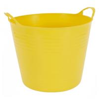 Excellent houseware Flexibele kuip / emmer - geel - 27 liter - kunststof - 42 x 35 cm