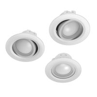 Hama Wifi-led-inbouwspot 5W Via Spraak/app Te Bed. Verstelbaar 3 St. Wit - thumbnail