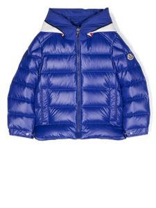 Moncler Enfant veste à logo imprimé - Bleu