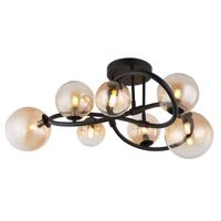Globo Zwarte plafondlampTuberius design 7-lichts - 56141-7D