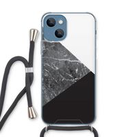 Combinatie marmer: iPhone 13 Transparant Hoesje met koord