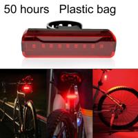 A02 fiets Taillight fiets rijden motorfiets elektrische auto LED mountainbike USB opladen veiligheidswaarschuwing licht (50 uur plastic zak)