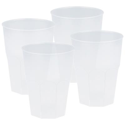 Drinkglazen frosted - transparant - 24x - 300 ml - onbreekbaar kunststof - Feest/cocktailbekers Drinkglazen frosted - transparant - 24x - 300 ml - onbreekbaar kunststof - Feest/cocktailbekers