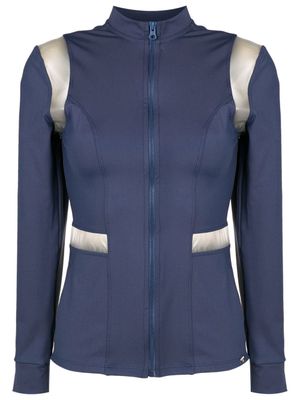 AMIR SLAMA GYM veste de sport à détails transparents - Bleu