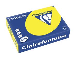 Clairefontaine Trophée Intens, gekleurd papier, A4, 210 g, 250 vel, zonnegeel