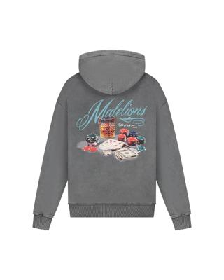 Malelions Playing Cards Hoodie Heren Grijs - Maat M - Kleur: Grijs | Soccerfanshop
