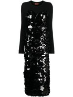 Altuzarra robe mi-longue à sequins brodés - Noir